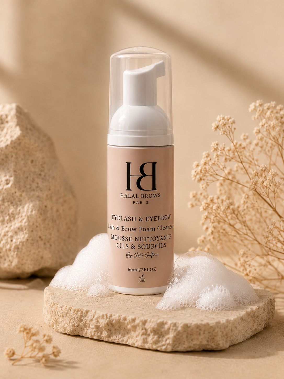 mousse nettoyante pour cils et sourcils